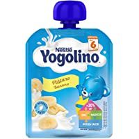 Nestlé Yogolino Postre lácteo Bolsitas con Plátano- para bebés a partir de 6 meses - Bolsita 90 gr